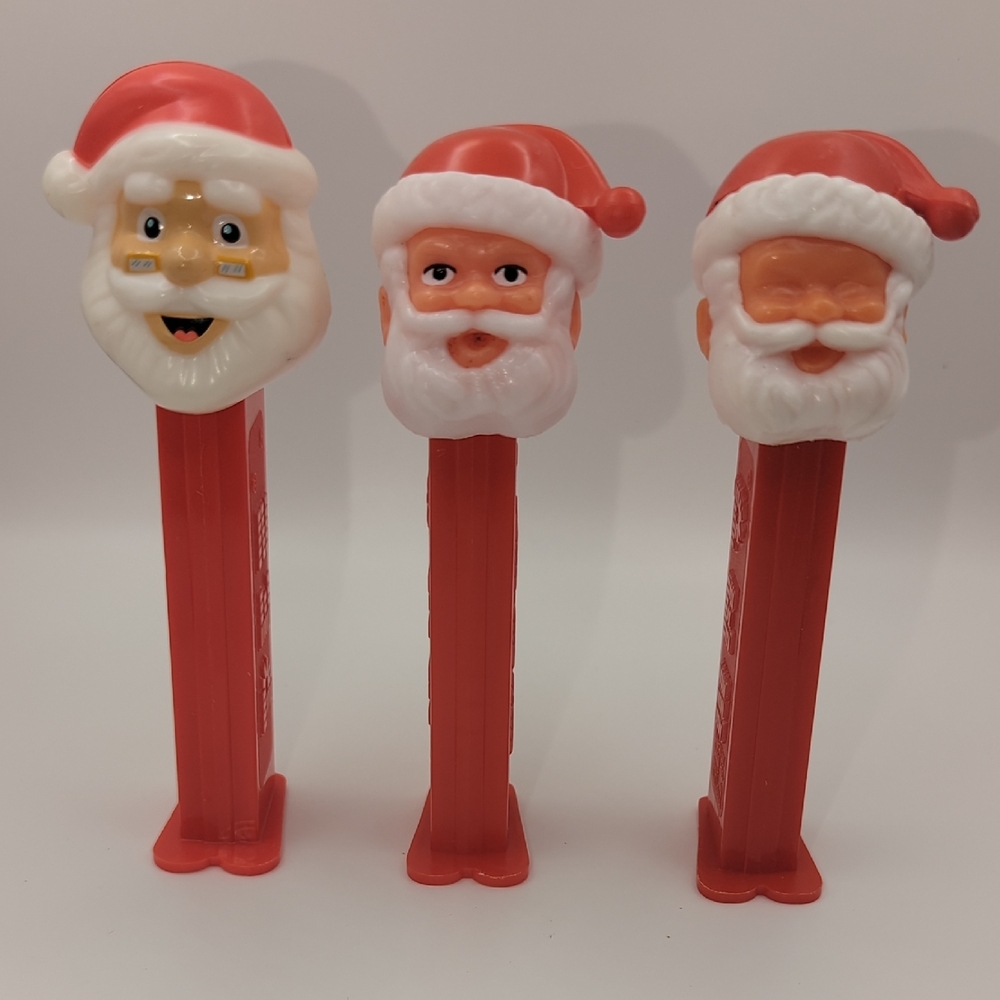 Santa Claus Pez Candy Dispenser Trio - Red and White